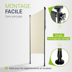 Store vertical Barbados – sans perçage, 1 à 2 m