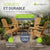 chaise longue pliante de jardin Corfou