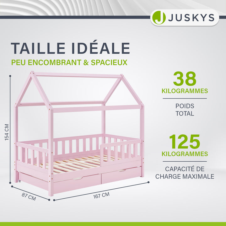 Lit enfant Marli 80 x 160 cm avec sommier