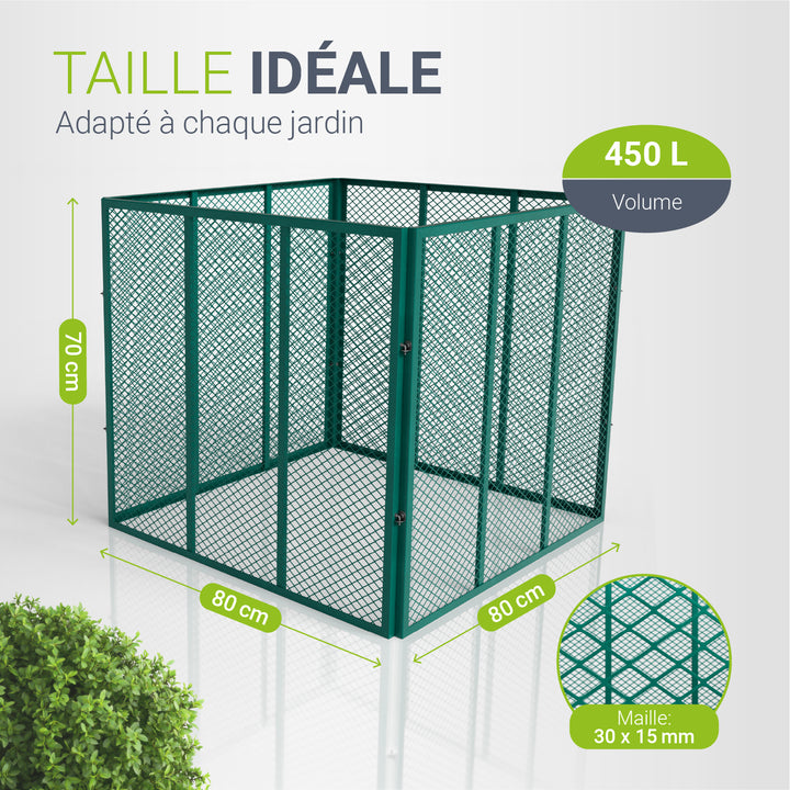 Composteur métallique pour déchets de jardin