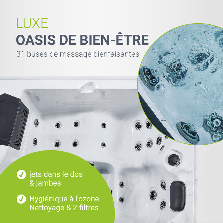 Oasis de bain à remous extérieur