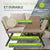 Banc multifonction en polyrotin Calvia Noir/Gris/Crème