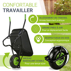 Brouette de jardin 100 L