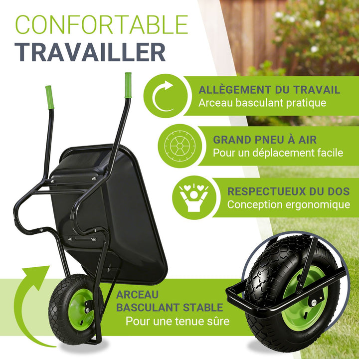 Brouette de jardin 100 L