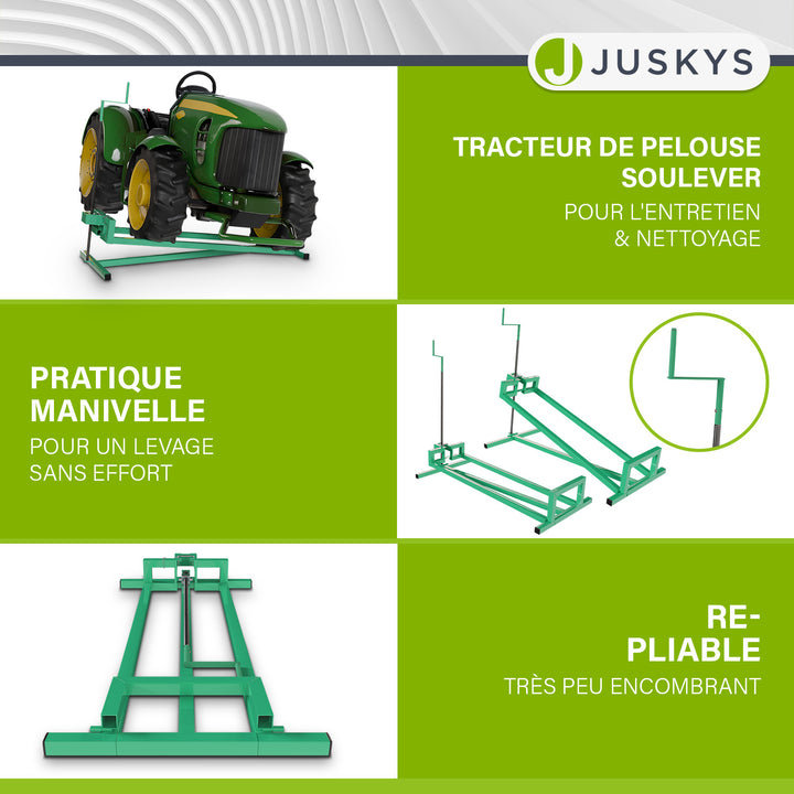 Cric pour tracteur à gazon jusqu'à 400 kg