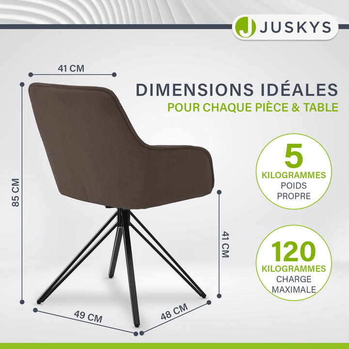 Chaise pivotante Clyde avec cordon
