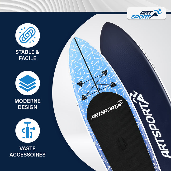Stand up paddle gonflable – set complet avec sac et accessoires