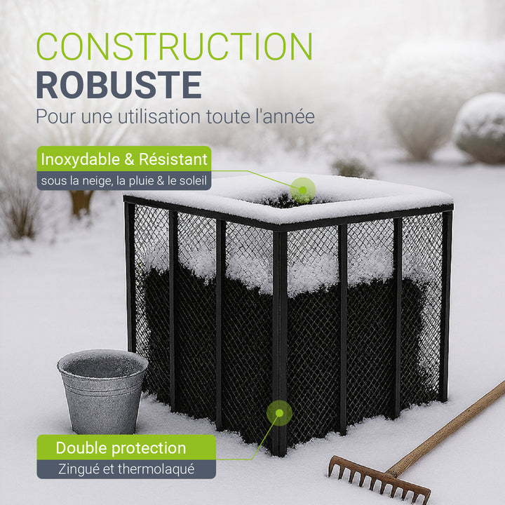 Composteur métallique pour déchets de jardin