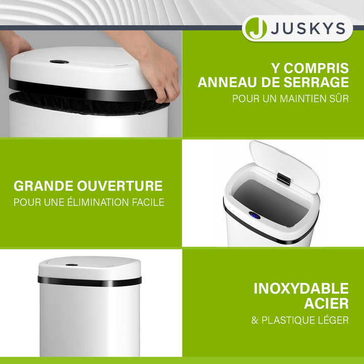 Poubelle rectangulaire avec capteur