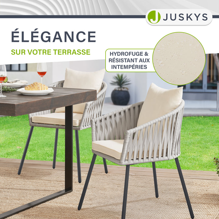 Ensemble de 2 chaises en corde