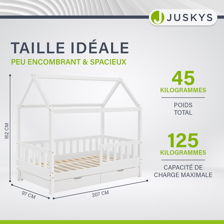 Lit enfant Marli 90 x 200 cm avec sommier