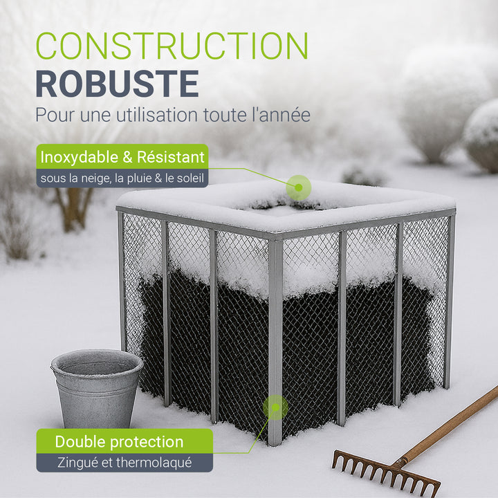 Composteur métallique pour déchets de jardin