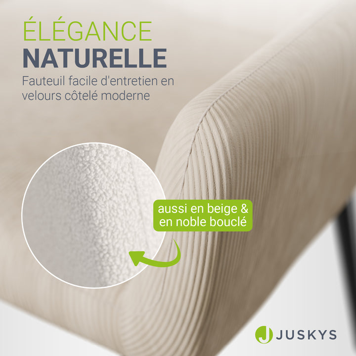 Fauteuil à oreilles avec tabouret Odense en option