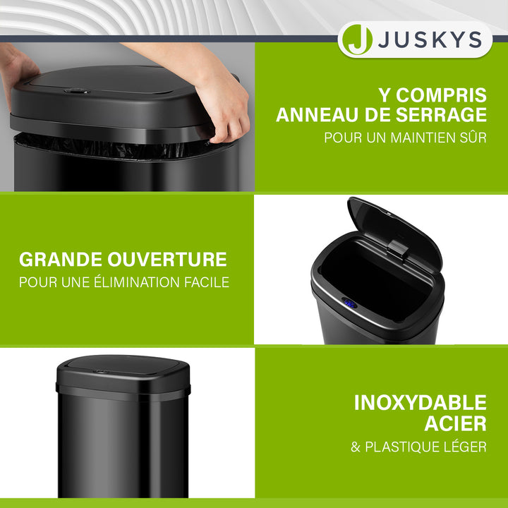 Poubelle rectangulaire avec capteur