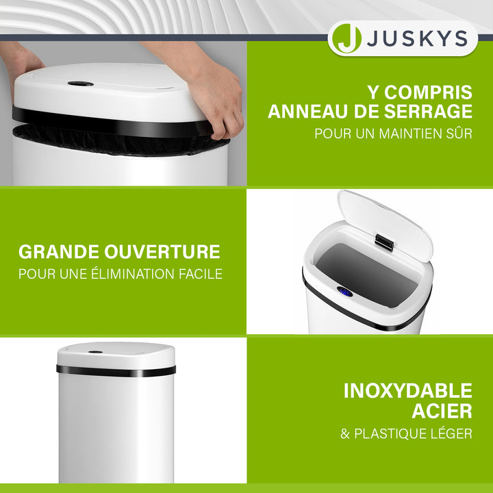 Poubelle rectangulaire avec capteur