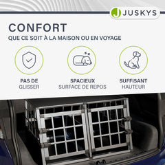 Caisse de transport pour chiens en aluminium
