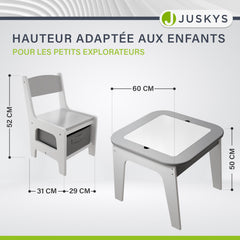 Table de jeu avec deux chaises Milou