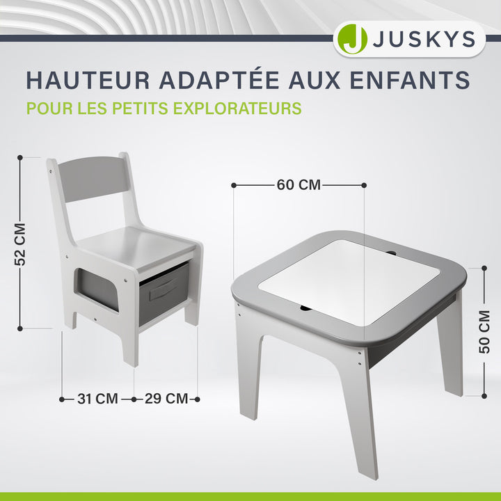 Table de jeu avec deux chaises Milou