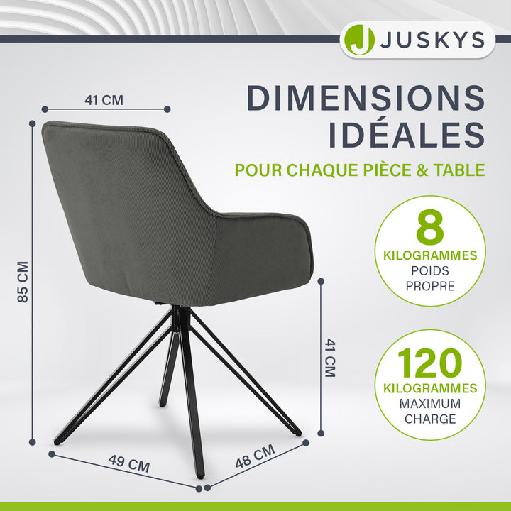 Chaise pivotante Clyde avec cordon
