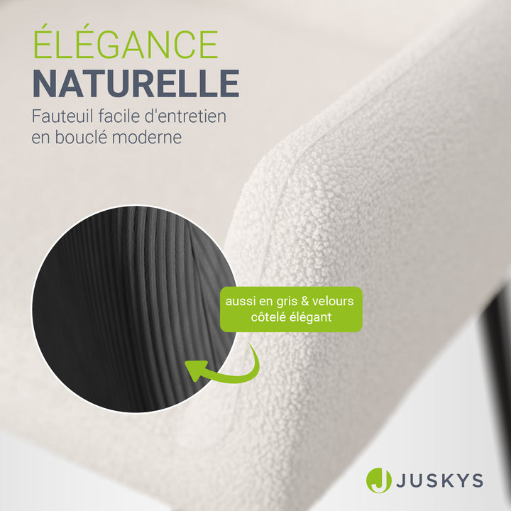 Fauteuil à oreilles avec tabouret Odense en option