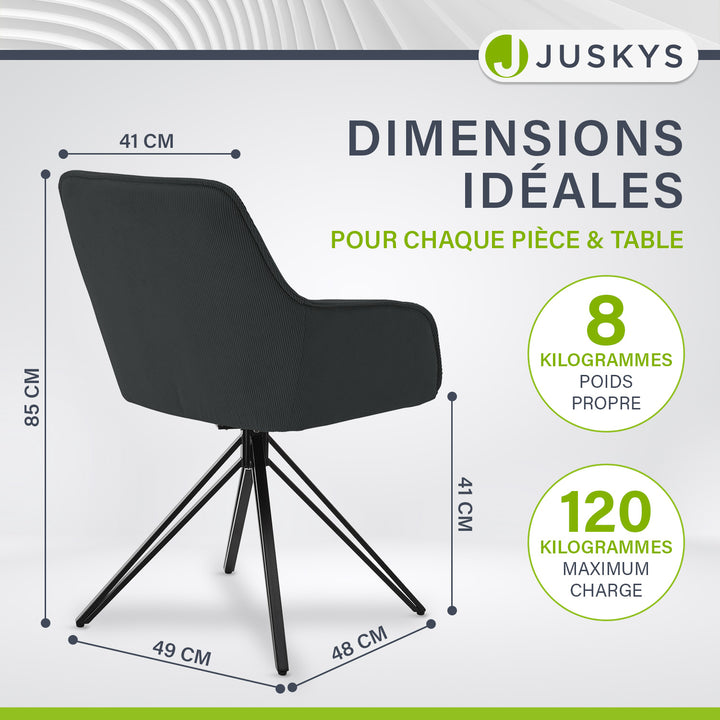 Chaise pivotante Clyde avec cordon