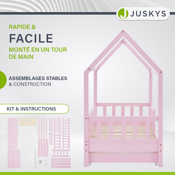Lit enfant Marli 80 x 160 cm avec sommier