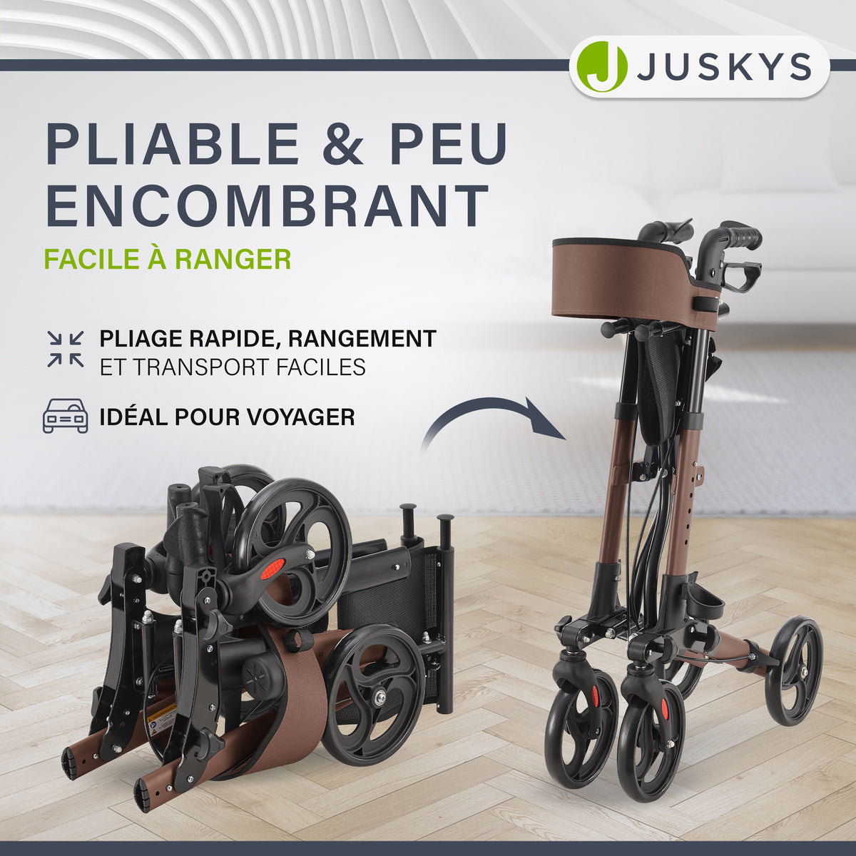 Déambulateur en aluminium Vital avec siège