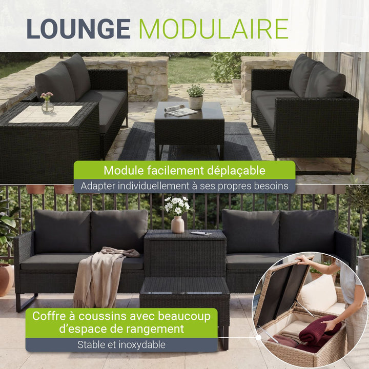 Salon de jardin pour 4 personnes Santorin