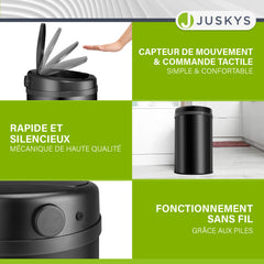Poubelle ronde avec capteur