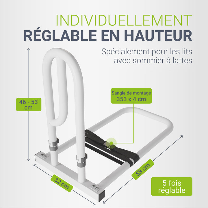 Aide à la verticalisation du lit