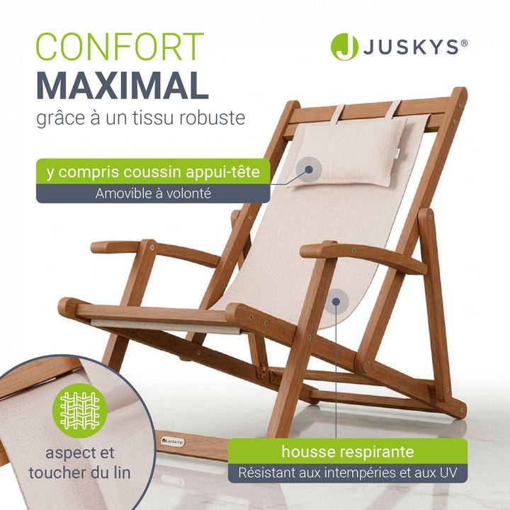 Chaise longue pliante Tavira