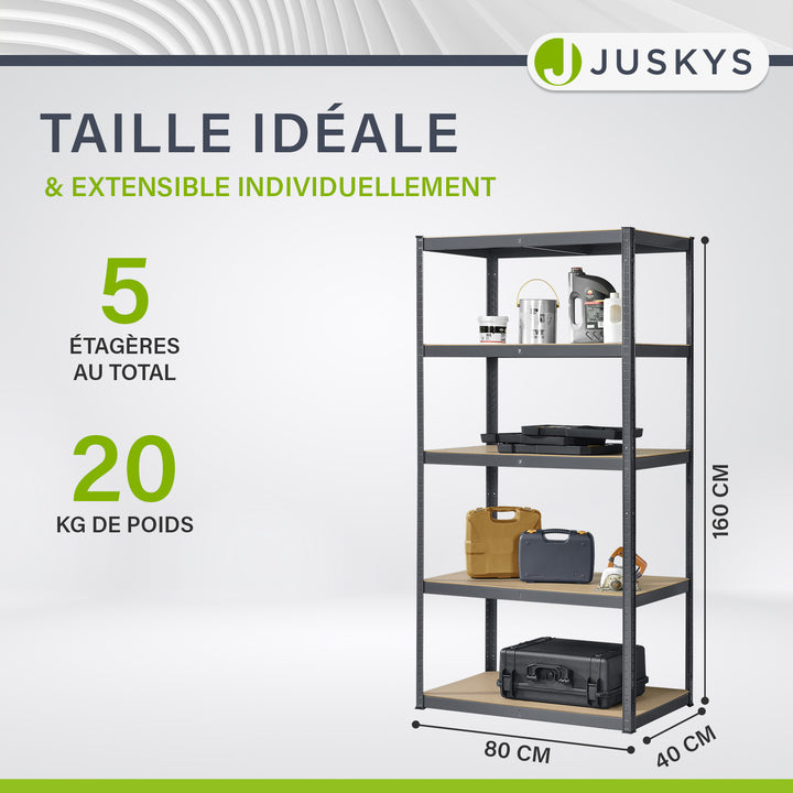Étagère de rangement de base 200 x 100 x 60 cm