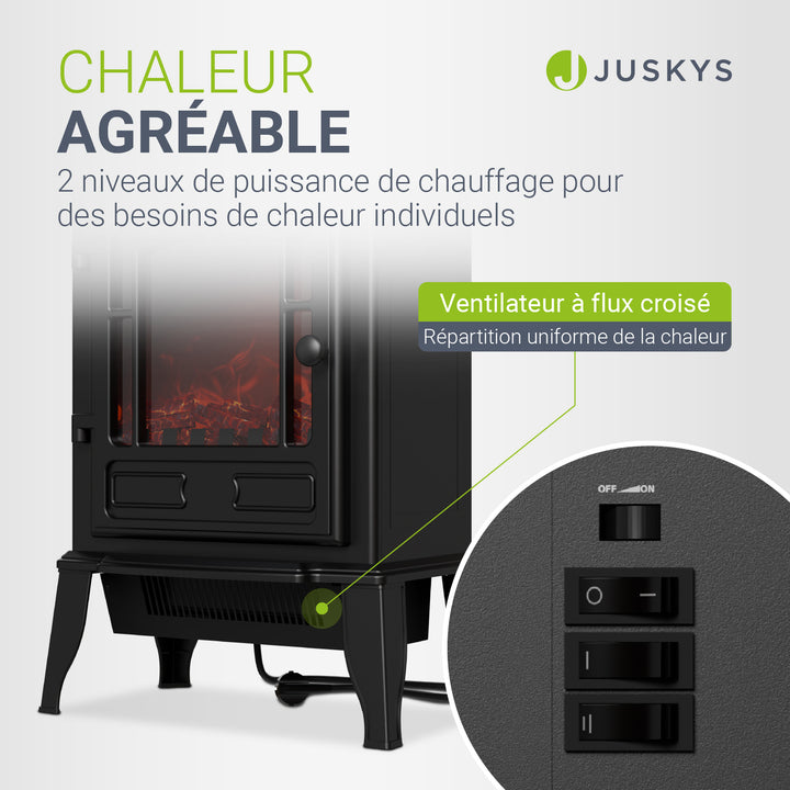 Cheminée électrique 2000W avec effet de flammes