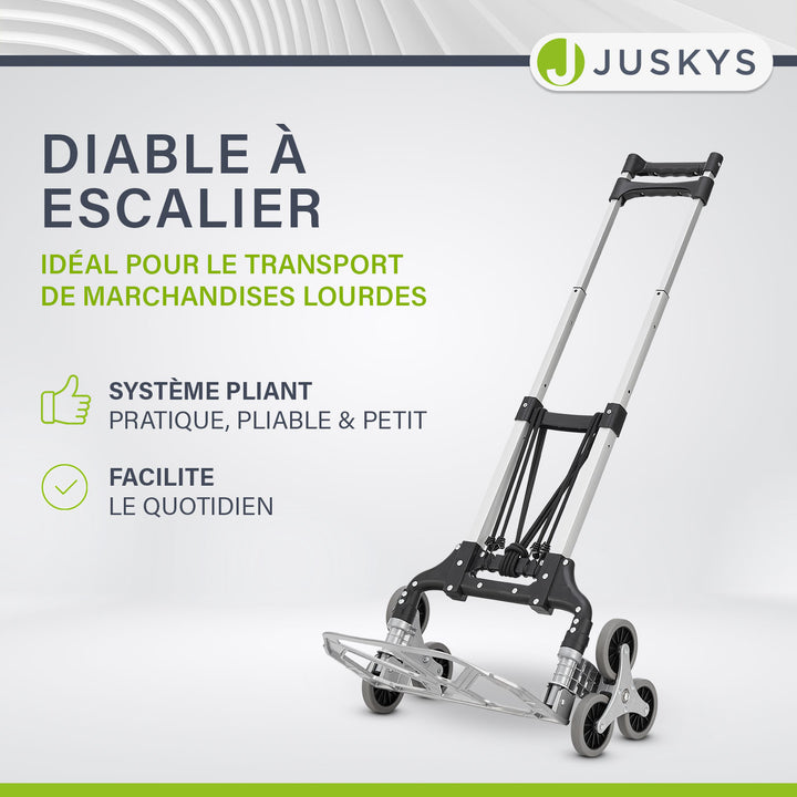 Diable d'escalier pliable jusqu'à 80 kg