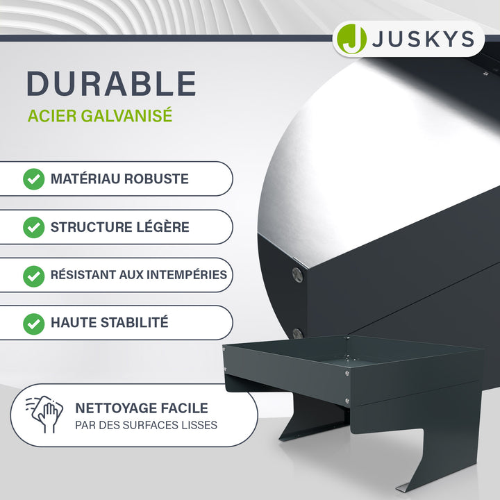 Garage pour tondeuse à gazon robotisée avec jardinière