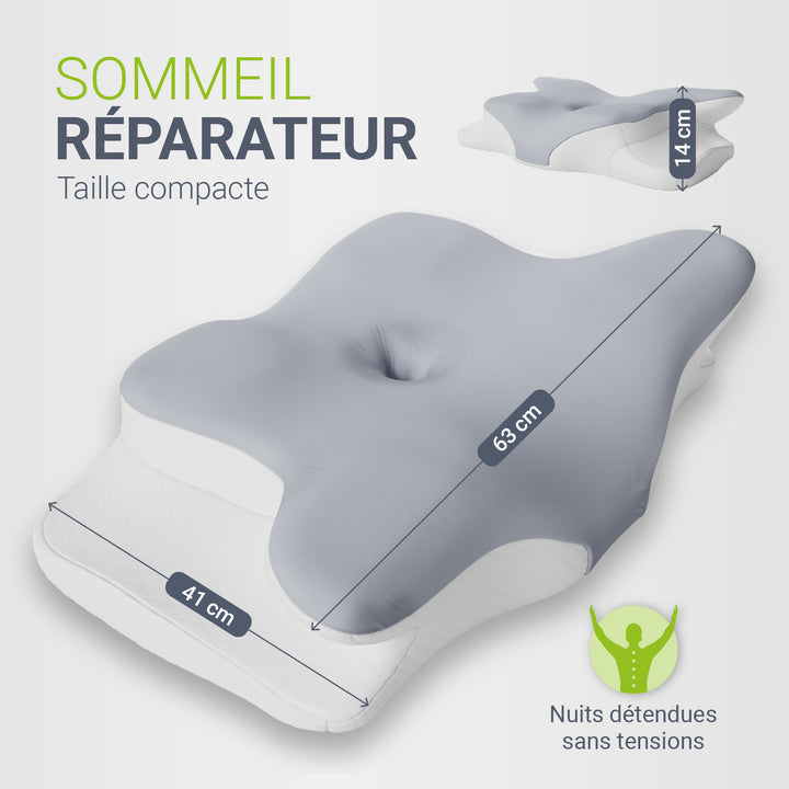 Oreiller cervical orthopédique en mousse à mémoire de forme