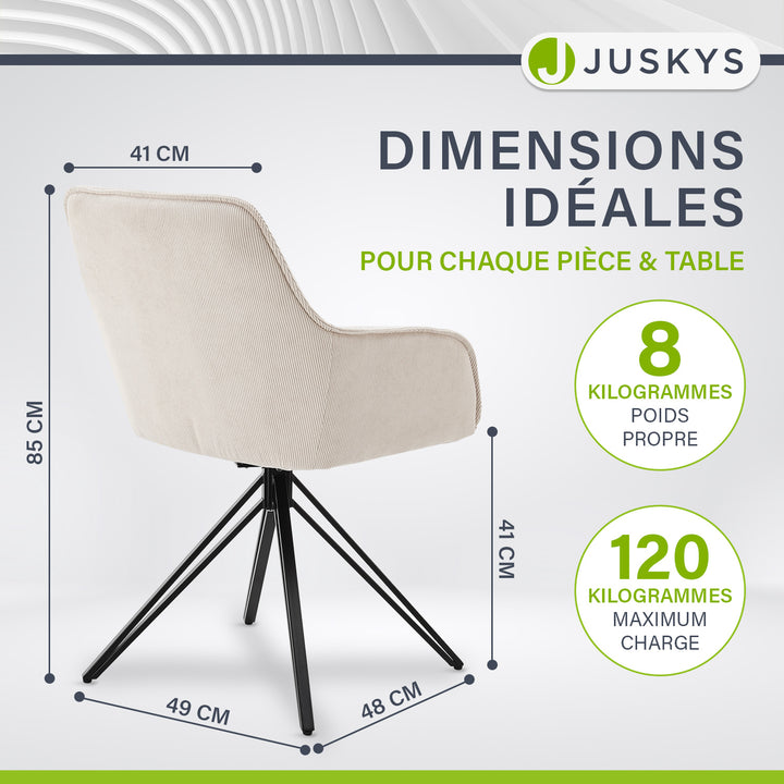 Chaise pivotante Clyde avec cordon