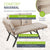 Banc multifonction en polyrotin Calvia Noir/Gris/Crème