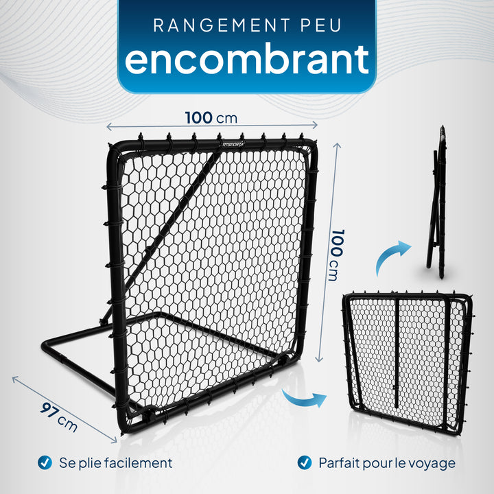 Filet de rebond de football 100 x 100 cm Power Pass