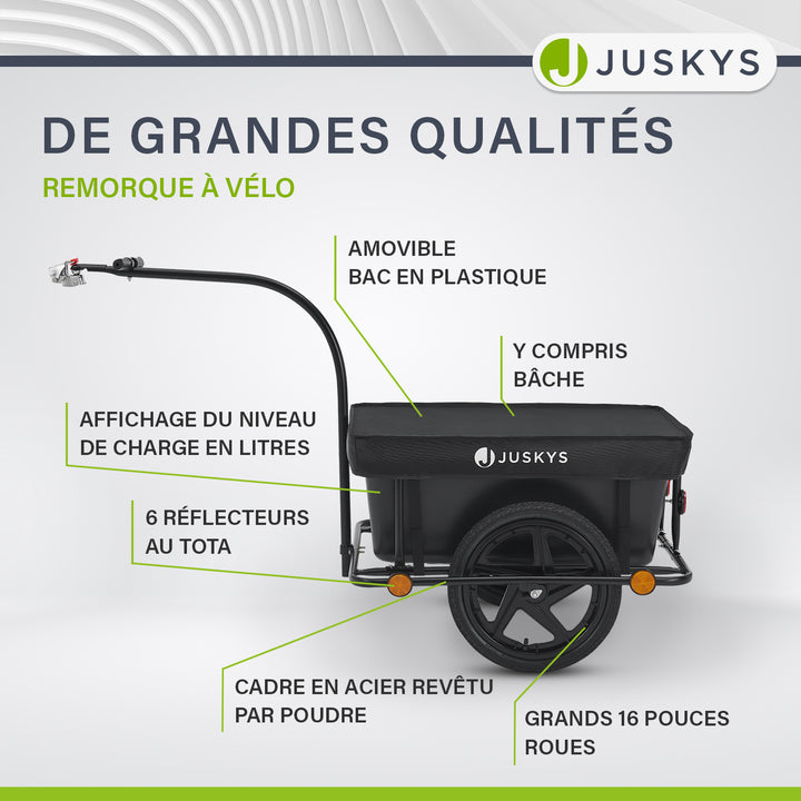 Remorque de transport / remorque à vélo 90 litres