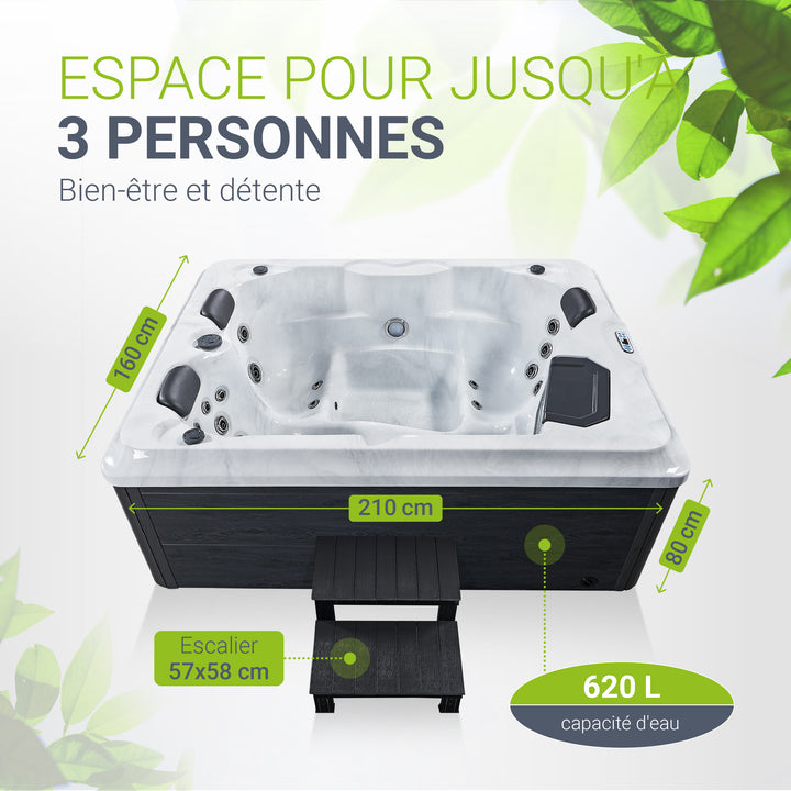 Oasis de bain à remous extérieur