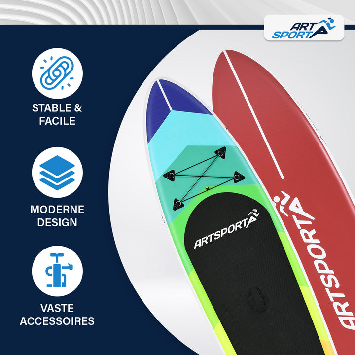 Stand up paddle gonflable – set complet avec sac et accessoires