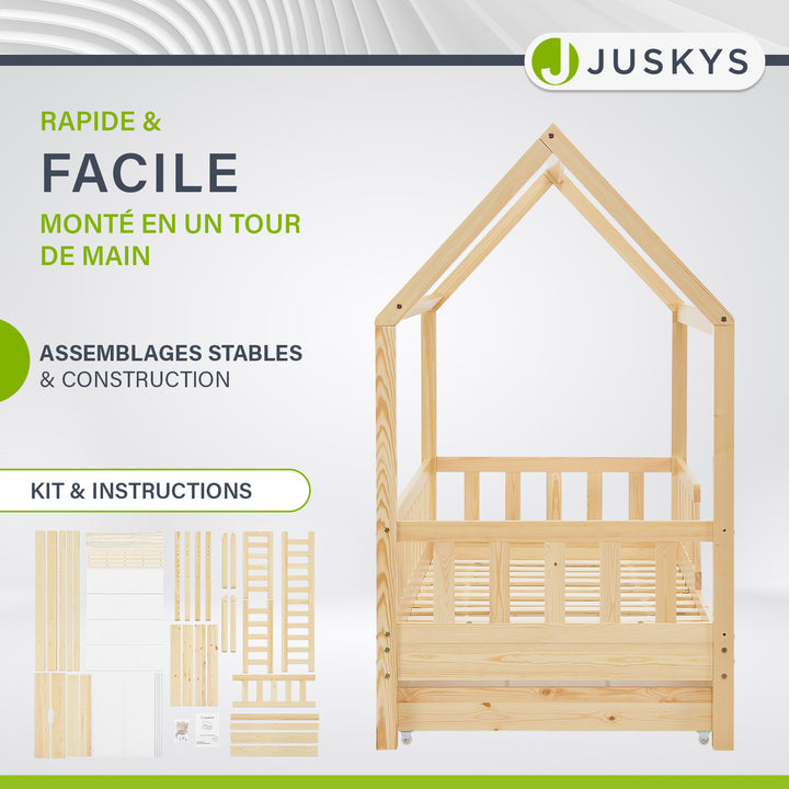 Lit enfant Marli 80 x 160 cm avec sommier