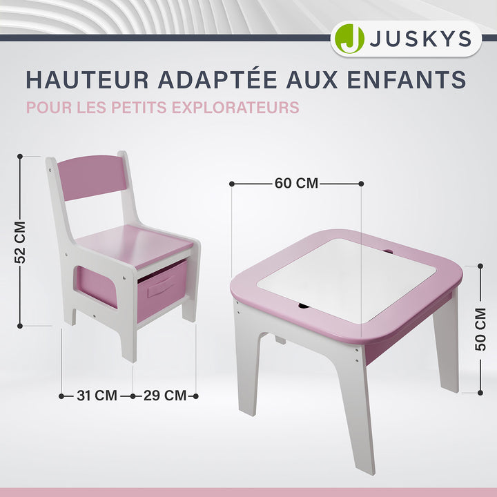 Table de jeu avec deux chaises Milou