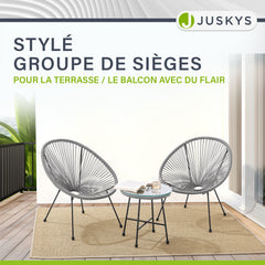 Ensemble de meubles de balcon Ostana 3 pièces