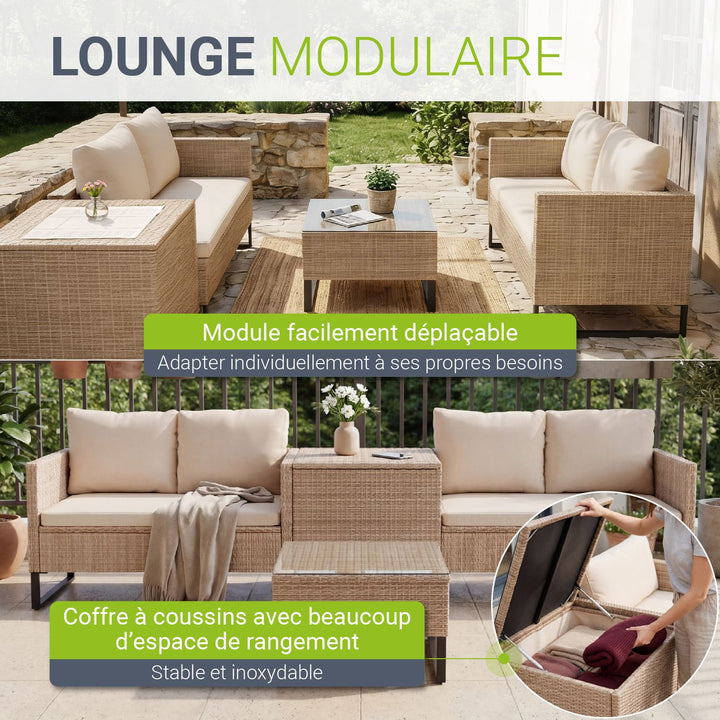 Salon de jardin pour 4 personnes Santorin