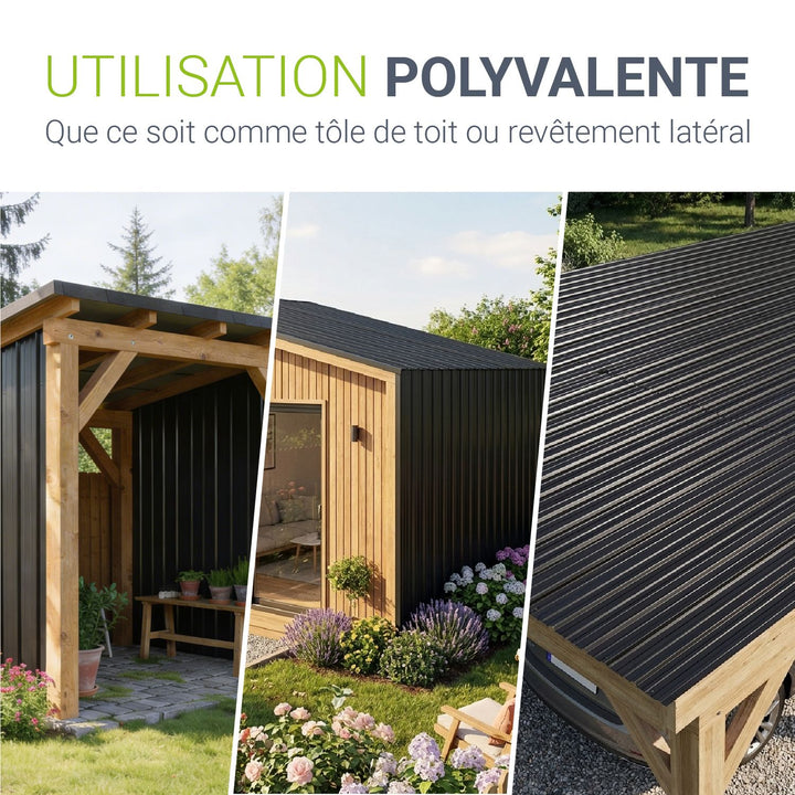 Tôles profilées, lots de 12 et de 14 – avec accessoires