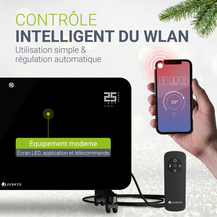 Convecteur en verre jusqu'à 2000 W