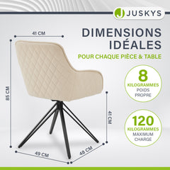 Chaise de salle à manger pivotante en velours Clyde