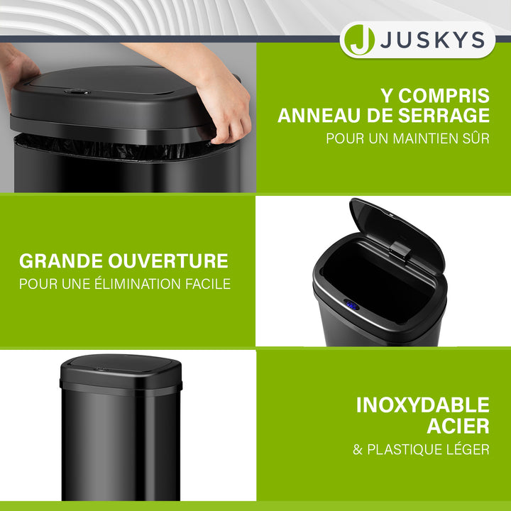Poubelle rectangulaire avec capteur
